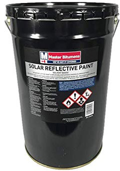 MASTERBITUMEN Master Bitumens Aluminium Solar, UV Reflective, Silver, Roof Coating Paint 25L