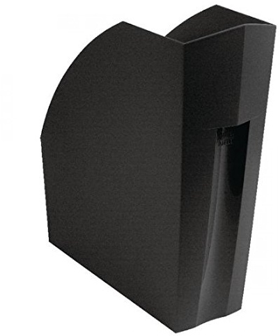 Exacompta - Réf. 180014D - Lot de 3 porte-revues THE MAGAZINE - Certifiés Ange Bleu - Dimensions 29,2 x 11,0 x 32,0 cm - Pour documents au format A4 et A4 maxi - Garantie 5 ans - Couleur Noir