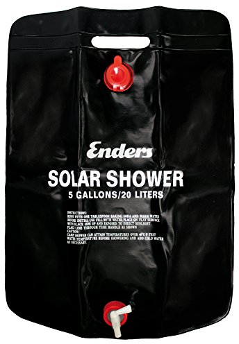Enders® Solardusche 20 Liter, Außendusche, Campingdusche, Gartendusche, Reisedusche, mit Handbrause, mobil, Outdoor, inkl. 2 Meter Aufhängeriemen, #7497
