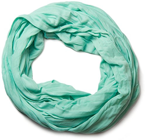 styleBREAKER Damen Jersey Loop Schlauchschal in Crash-Optik | Leichter elastischer Sommerschal Unifarben | Weich & Modisch | One Size, Farbe:Mint
