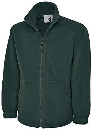 UC604 – Klassisk mikro fleecejacka med full dragkedja (300 GSM) – Flaskgrön – X Large