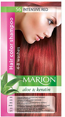 Marion Haarfärbe-Shampoo im Beutel, semi-dauerhafte Farbe, Haltbarkeit 4 bis 8 Wäschen, mit Aloe und Keratin