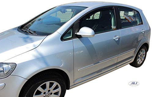 J&J AUTOMOTIVE | Windabweiser Passend Für Golf Plus 5-Türer 2004-2009, Heko Regenabweiser, Getönt, Set 2-Teilig, Vorne, Aerodynamisch