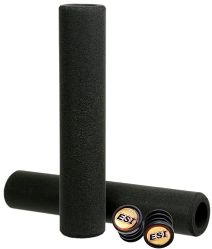 ESI Grips Racer's Edge - Silicone MTB Grips - Thin and Light Handlebar Grips - Extra Light Bike Grips (Black)