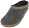 HAFLINGER Grizzly Torben Filzclog Hausschuh aus reinem Wollfilz Anthrazit, Gr. 43