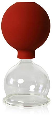 Schröpfglas mit Saugball 55mm zum professionellen, medizinischen, feuerlosen Schröpfen mundgeblasen handgeformt, Schröpfglas, Schröpfgläser, Lauschaer Glas das Original