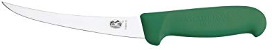 Victorinox 5.6604.12 Couteau désosser, Manche fibrox Vert, Lame Dos renversé étroite, 12 cm INOX.