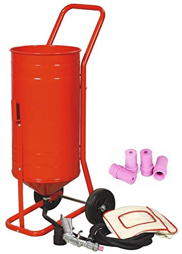 Sableuse Aérogommeuse Mobile sur Roulettes 56,70L 90lb 41kg + 20 BUSES