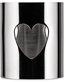 Alessi Girotondo Portatovaglioli Cuore Traforato in Acciaio Inossidabile Lucidato A Specchio, 42 x 42 x 50 mm
