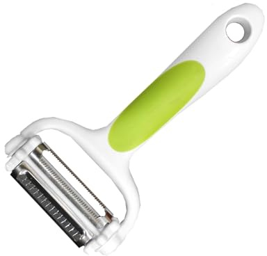 Fackelmann Pelaverdure, 3 in 1, Plastica, Bianco/Verde