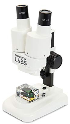 Celestron 44207 CL-S20 Stereo Microscope, 20x Magnification, White