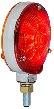 GG Grand General 77611 4 inches Double Faced Star 48 LED Sealed Pedestal Light with Amber Lens, Red/Red