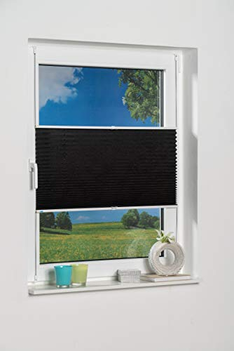 K-home Klemmfix-Plissee Palma Anthrazit 110 x 130 cm +++Verdunklung+++