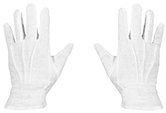 Marco Porta Nikolaus Handschuhe weiß Baumwolle