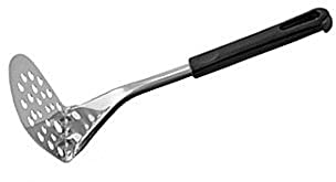 FACKELMANN Kartoffelstampfer Black, Edelstahl, schwarz/Silber, 24 x 8.5 x 9 cm