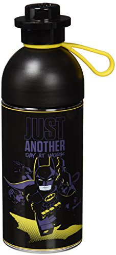 LEGO Batman Trinkflasche, Trink-/Sportflasche, 500 ml, zum Befüllen mit Eis, schwarz