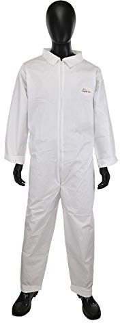 West Chester 3600 Polypropylene PosiWear BA: Breathable Advantage Microporous Basic Coverall – [Pack of 25] Medium, Safety Overall with Zipper Front, Collar