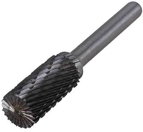 CNBTR Silver 6x12mm A-Type Rotary Burr Drill Bit Double Tool Carbide Grinding Head