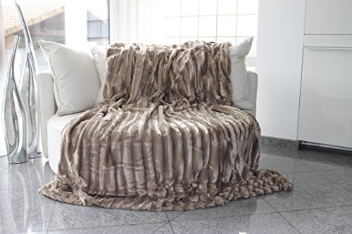 Brandsseller Manta, Doble Capa, Manta Pesada, 150x200cm, Topo/Gris