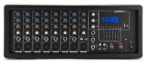 SubZero SZ-PMIX8 8 Channel Powered Mixer with Digital Media Player