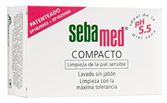 SEBAMED - Compacto Pastilla De Jabón Sólido Para Una Limpieza Suave Y Profunda, Para Pieles Sensibles, Sin Agentes Alcalinos, Con Pantenol Y Vitamina E, Multicolor, 150 gramos