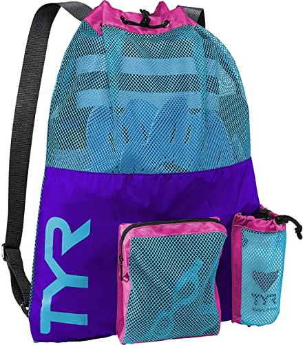 TYR Unisex Big Mesh Mummy Rucksack Tasche, Purple/Blue/Pink, Einheitsgröße