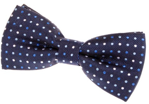 Retreez Pajarita hombre lunares de época tricolor para, preanudada, 11,5 cm Azul marino