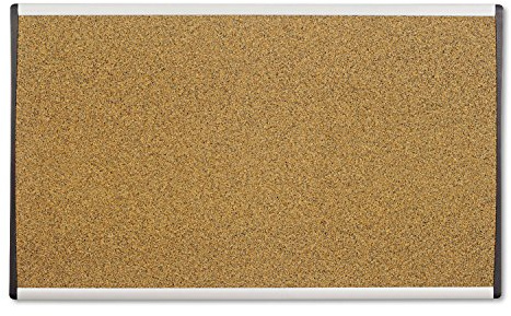 Quartet Bulletin Board, 30 x 18, Corkboard, Cubicle, Arc, Aluminum Frame (ARCB3018)