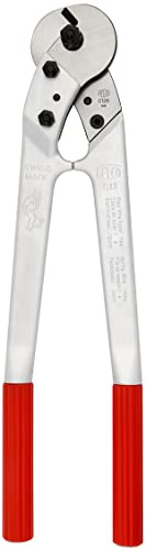 FELCO C12 Kabelschere (Länge 50 cm, Schnitt-ø 12 mm, Kabelschneider mit Dreiecksschnitt für saubere Schnitte, Messer aus Qualitätsstahl, leichte Griffe)