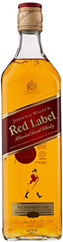 Johnnie Walker Red Label | Blended Scotch Whisky | 40% vol | 70cl | Iconic Scottish Whisky Ideal Neat or in Mixed Drinks | Blended from up to 35 Whiskies | Notes of Smoke | Cinnamon & Honey