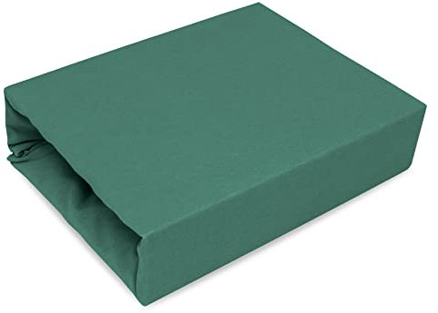 Best for Kids Spannbettlaken Spannbetttuch 100% Baumwolle Jersey in 22 Farben und 9 Größen (90x180, Grasgrün)