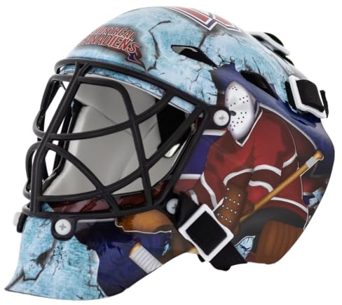 Franklin Sports Eishockey-Sammelartikel Torwart-Helm mini, Design: Logo Einer NHL-Mannschaft, 7784F04, Navy