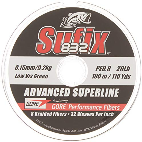 Sufix - 832 Advanced Superline 250, Farbe Grün, Größe 0,200 mm