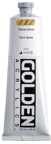 Or 0001407-3 5 oz - 148ml - Lourds corps acrylique Color Paint Tube - Ocre jaune