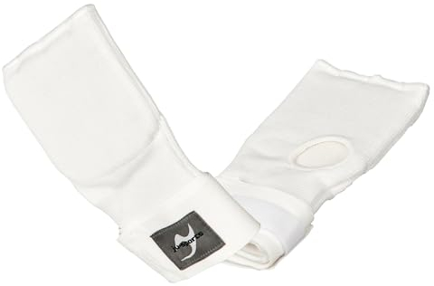 Ju-Sports Innenboxhandschuhe mit Bandage Senior - weiß, Baumwolle I Elastische Innenhandschuhe Boxen mit Knöchel & Rückhandpolster I Optimaler Schutz