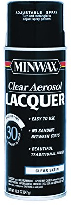 6-Pack of 12 oz Minwax 15210 Clear Lacquer Clear Aerosol Satin