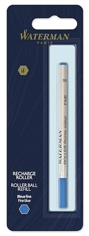 Waterman Ersatzmine für Tintenroller | feine Spitze | | Blaue Tinte | 1 Stück