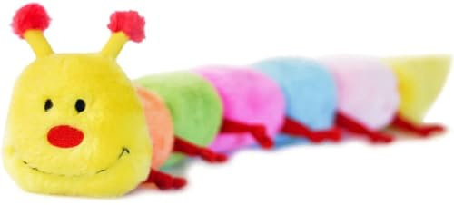ZippyPaws Large Caterpillar - Dog Toys to Keep Them Busy, for Medium and Large Dogs, Squeaky Pet Toy for Boredom, Stuffed Chew Toy, Soft Plush Puppy Products, 7 Round Squeakers - 20