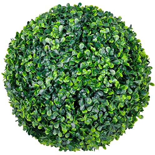 Decovego Deko Buchsbaum 28 cm Künstlich Buchsbaumkugel Kugel Künstliche Pflanzen Pflanze Buchskugel Kunstpflanze Buchskugel