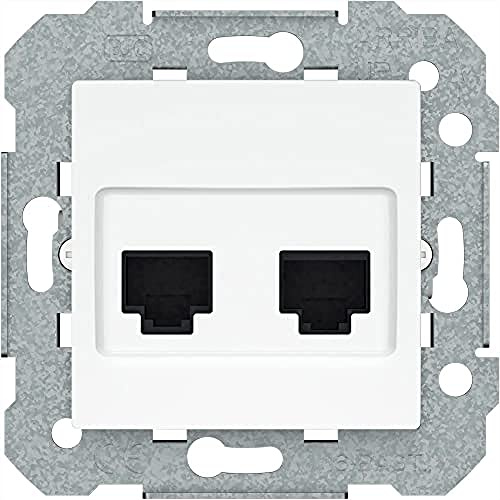 BJC Viva - Toma doble RJ45 Cat6, Blanco ,23586-2