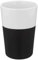 Eva Solo 5706631052030 501003 Latte-Becher, Silikonschale, 360 ml, Porzellan, carbon schwarz, 8,5 x 8,5 x 12,5 cm, 2-teilig