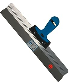 Handelskönig Flächenspachtel Alu mit Softgriff, Blattstärke 0,4 mm, Breite 500 mm, rostfrei, breit mit Stiel, Spachtel für Trockenbau Fassade Fassadenspachtel Flächenspachtel 500 mm