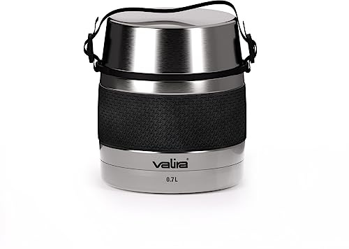 Valira 6614 Termo para sólidos con 2 contenedores interiores, Acero inoxidable, 0.7 L