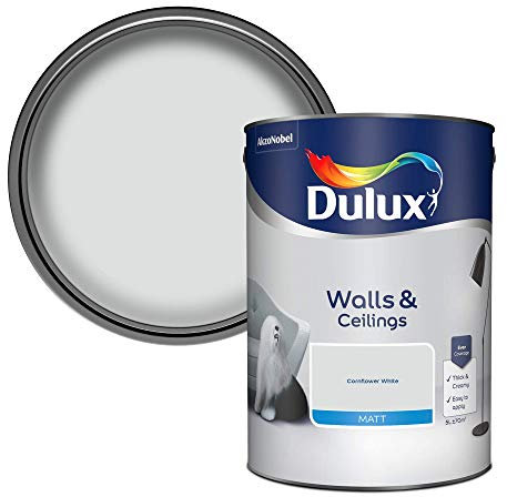 Dulux Walls & Ceilings Matt Emulsion Paint - Cornflower White - 5L