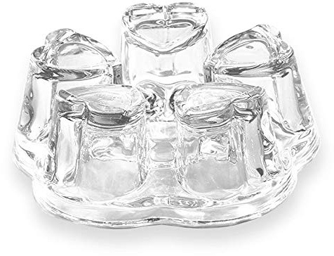 Luxtea Crystal Teapot Warmer Heating Base Glass Teapot Warmer Heart Shape Heat Resistant Transparent Borosilicate Glass