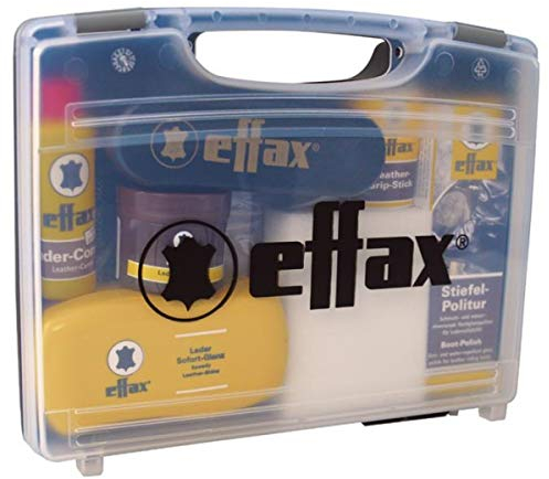 Effax Leder-Pflege-Koffer Stiefelpolitur, Ledergripstick, Lederbalsam, Ledercombi