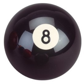 Premiergames Billardkugel Nr. 8 schwarz, 57,2mm