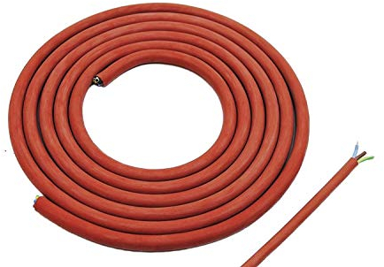 Doubleyou Geovlies & Baustoffe® Câble en silicone 3 x 1,5 mm (5 m) pour sauna, résiste à la chaleur, idéal pour une utilisation dans un sauna