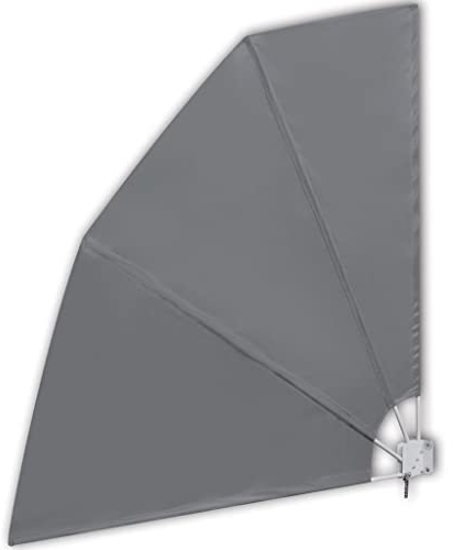 vidaXL Balkonfächer Grau 210x210cm Balkonsichtschutz Seitenmarkise Terrasse