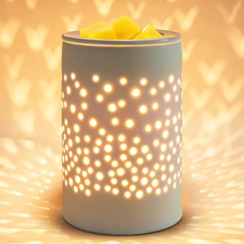 Bobolyn Ceramic Electric Oil Burner Wax Melts Burner Warmer Melter Fragrance Oil Burner for Home Office Bedroom Living Room Gifts & Decor